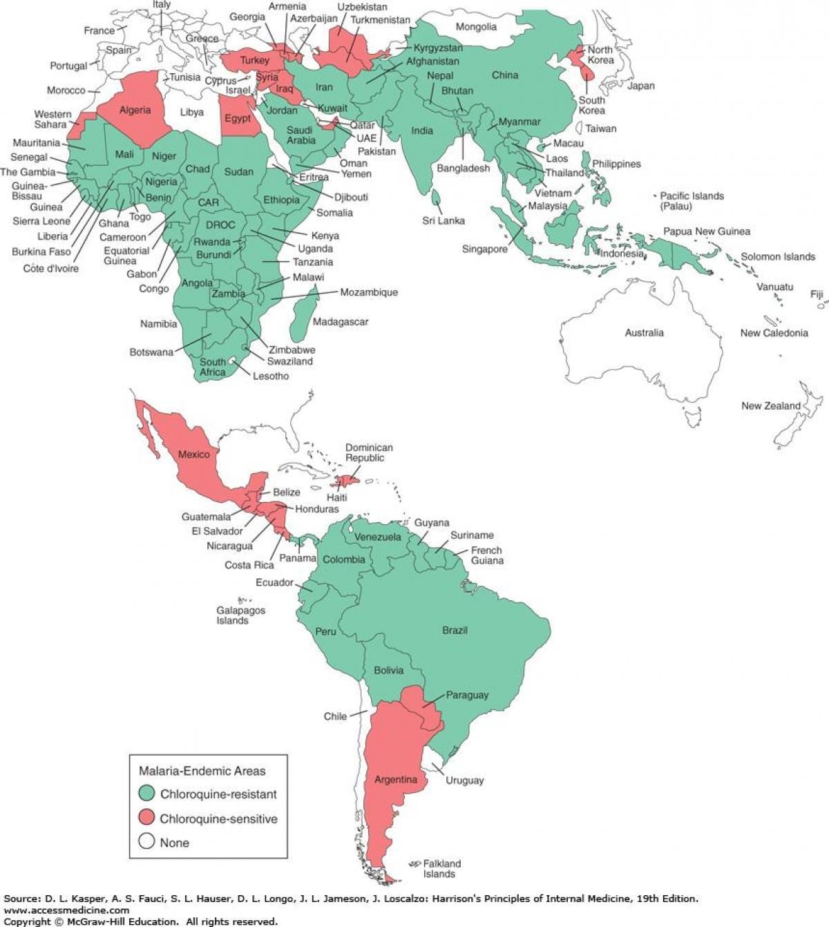 Mappa di Belize malaria 