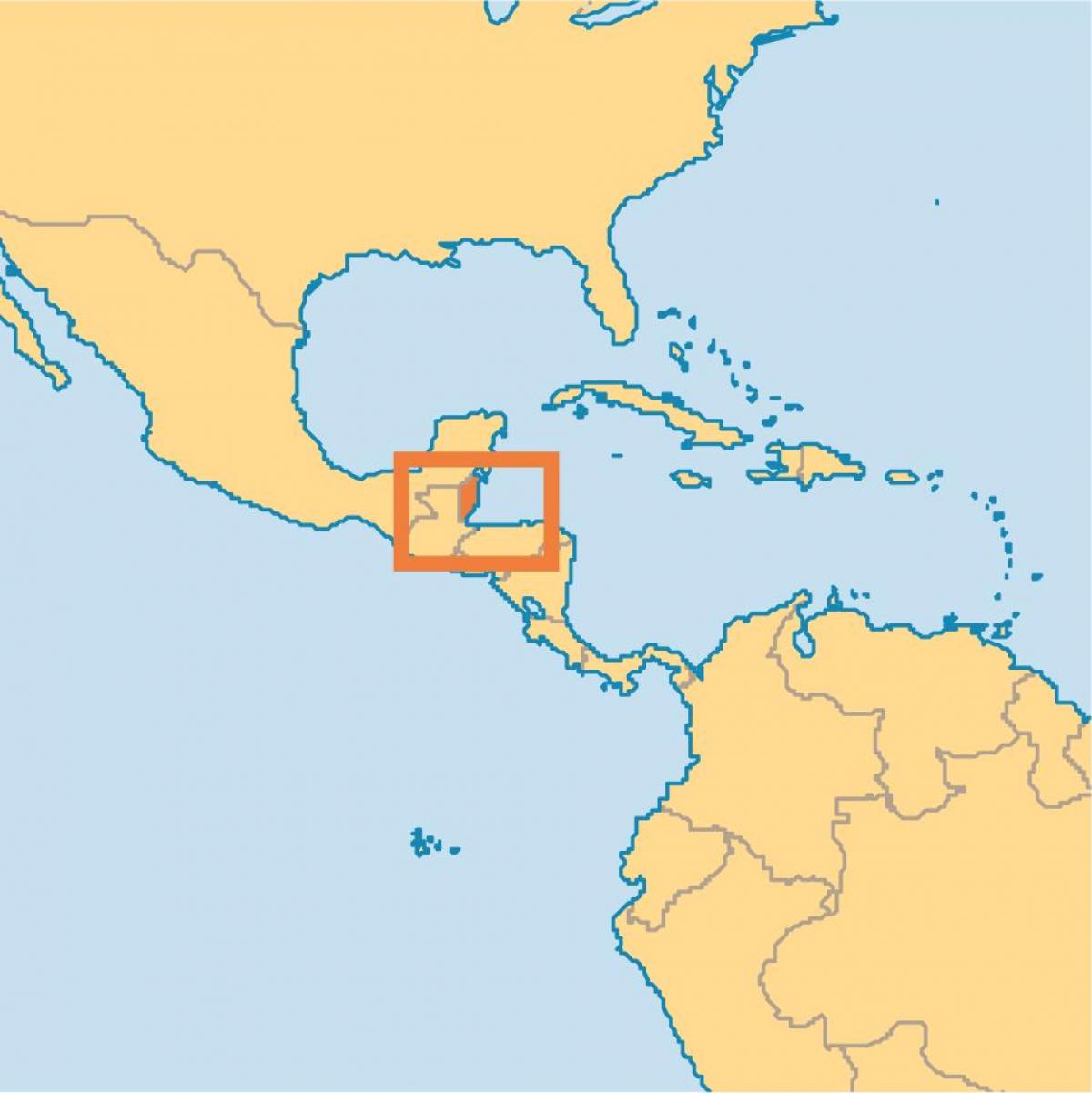 Belize posizione sulla mappa del mondo