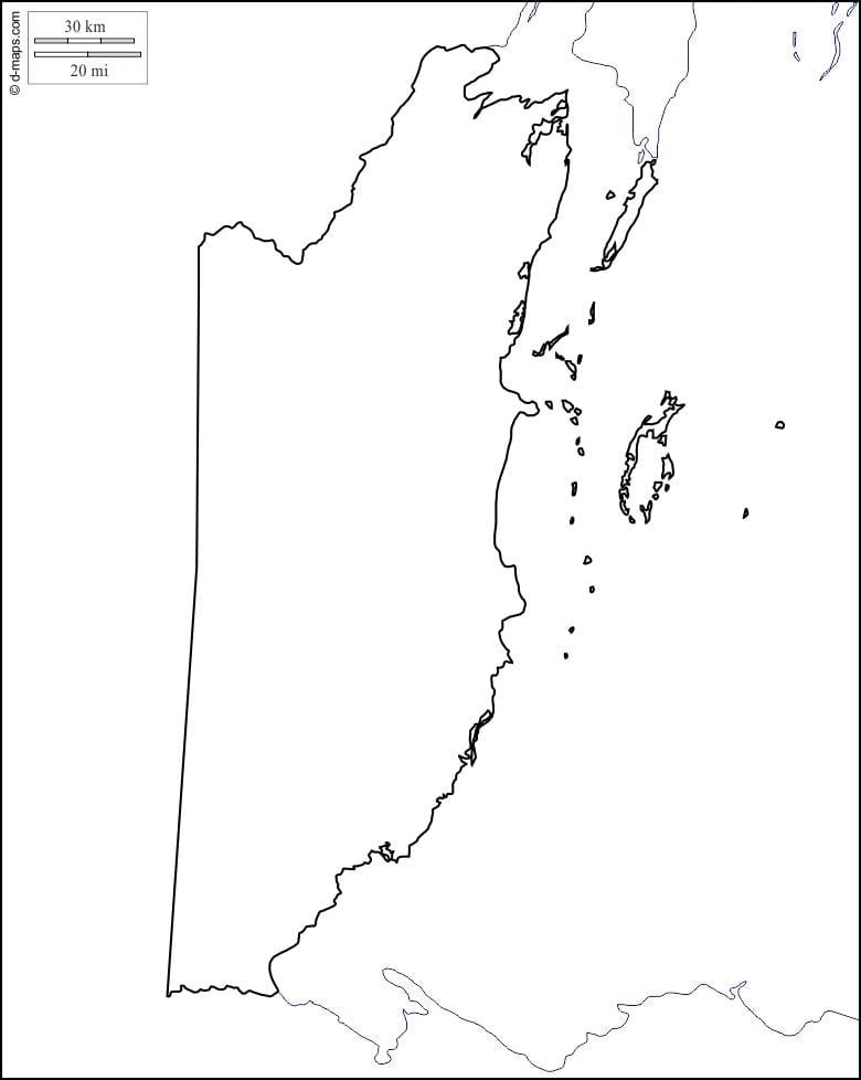Mappa di Belize contorno