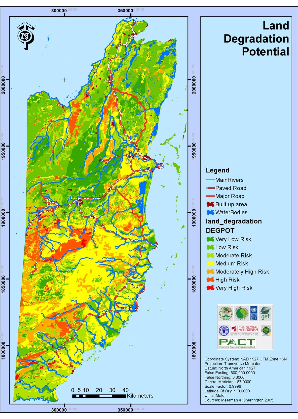 Mappa di clima Belize