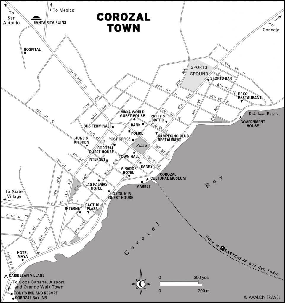 mappa di corozal town Belize