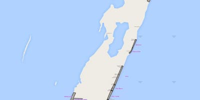 Mappa di ambergris caye, Belize