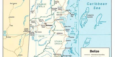 Belize fiumi mappa