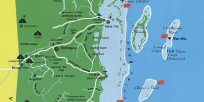 Mappa di Belize immersione