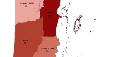 Mappa di Belize popolazione