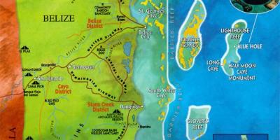 Belize rovine mappa