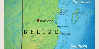 Mappa di Belize vela