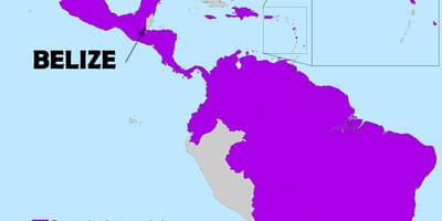 Mappa di Belize zika