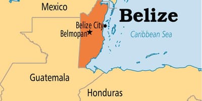 Mappa di belmopan Belize