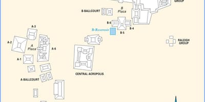Caracol rovine di Belize mappa
