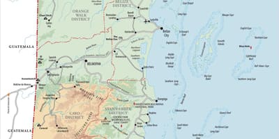 Hopkins villaggio Belize mappa