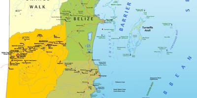 Mappa del Belize, villaggio