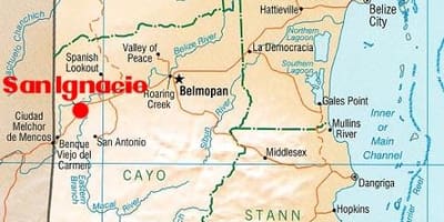 Mappa di san ignacio Belize