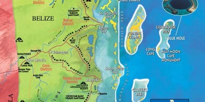 Mappa di tobacco caye, Belize